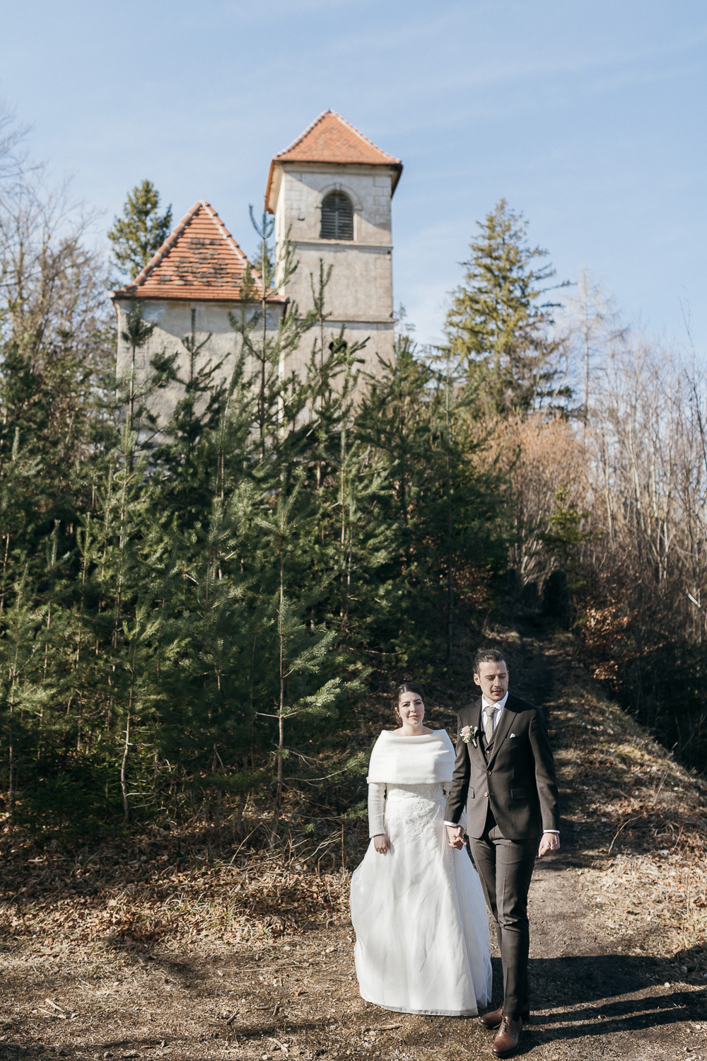 Kapelle beim intimen Elopement im Winter, Stift Rein, Graz, Steiermark