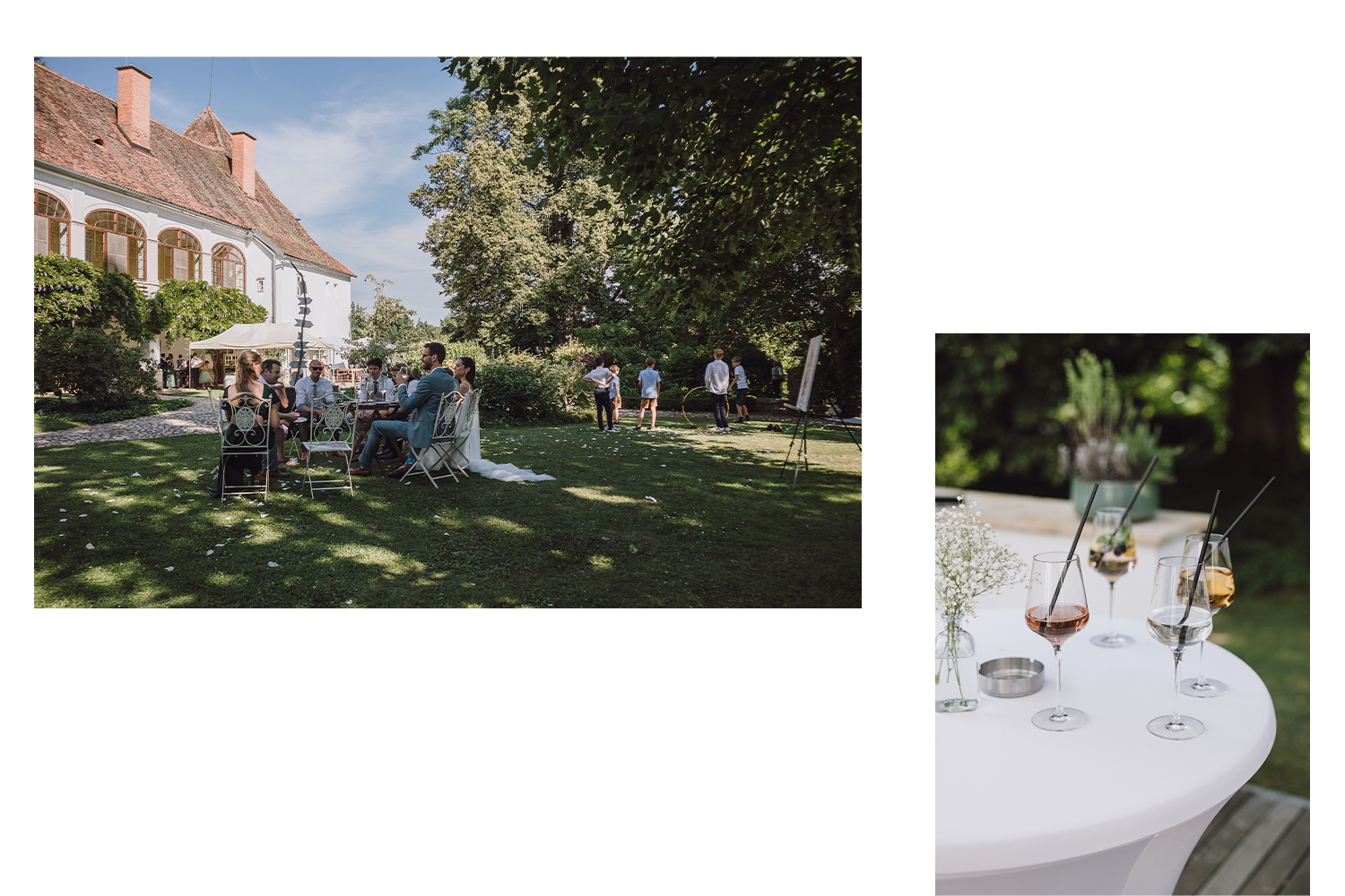 Hochzeitsfeier im Schlossgarten, Fürstenfeld